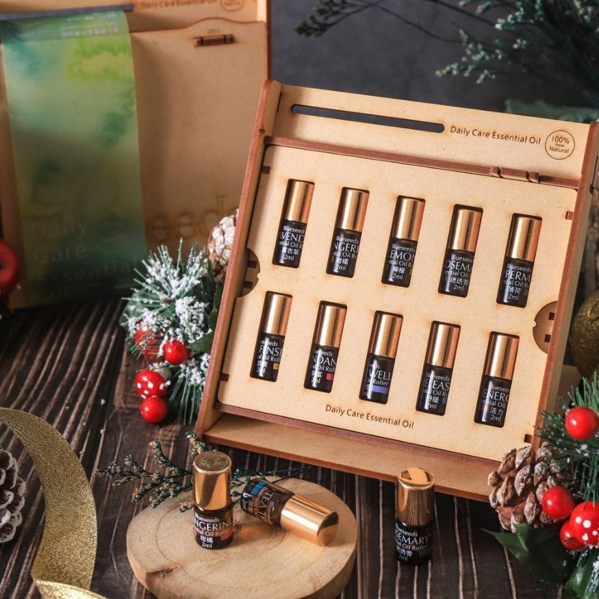 Blueseeds｜訂製木製精油禮盒