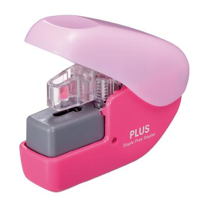 PLUS無針訂書機/31-113粉紅/SL-104NB-4枚紙