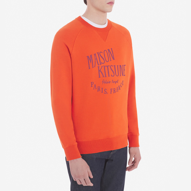 MAISON KITSUNÉ 紅色皇家LOGO長袖衛衣/男裝 / M