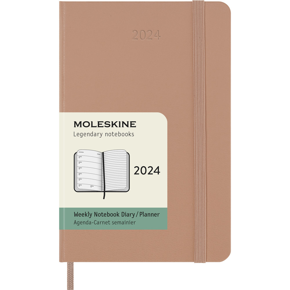 2024 MOLESKINE週記手帳 12M 硬殼 口袋型 沙褐 誠品線上