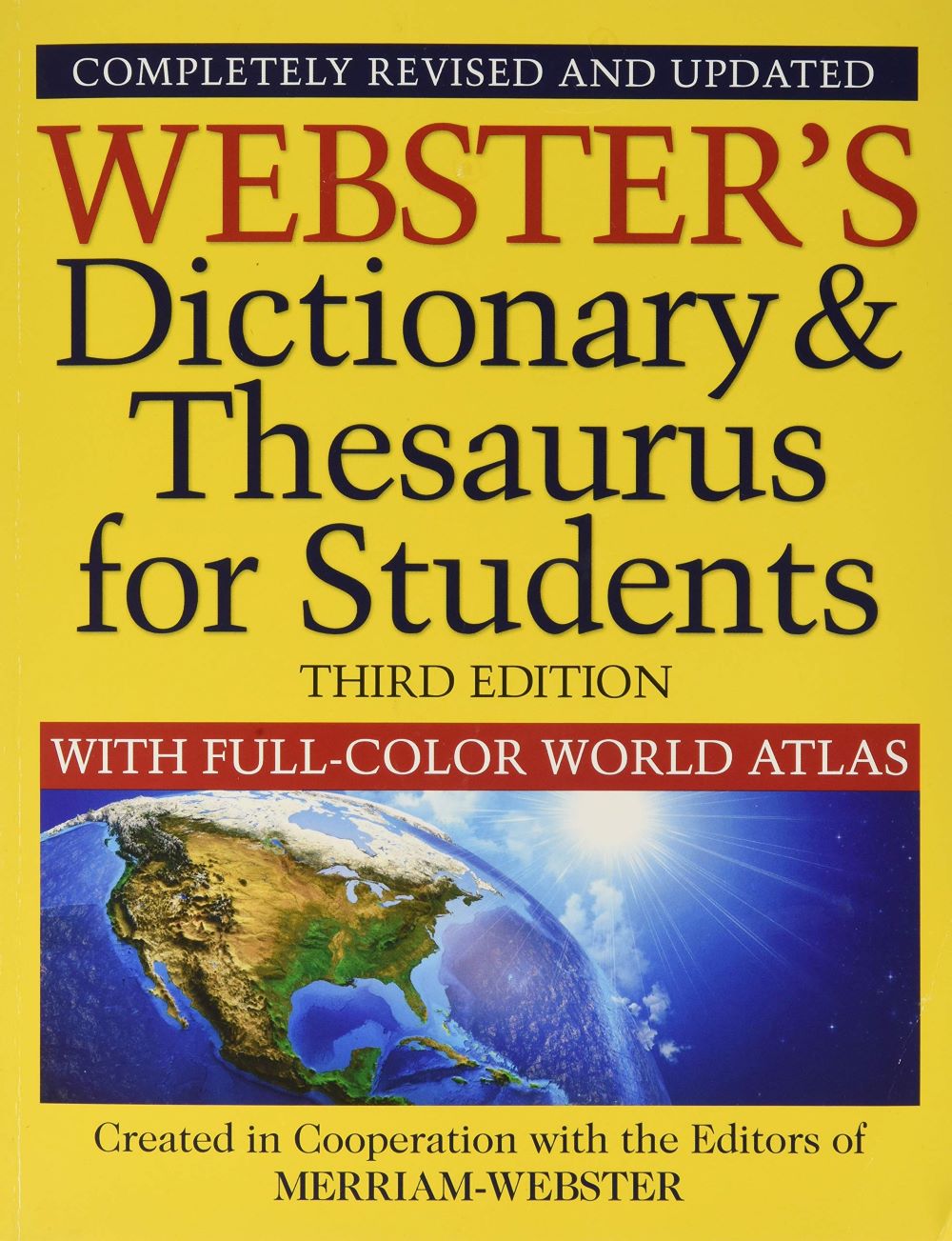 Webster's Dictionary & Thesaurus with Full Color World Atlas, Third Edition