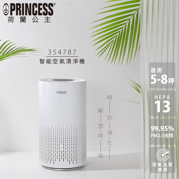 【PRINCESS荷蘭公主】智能空氣清淨機354787加贈HEPA濾網 (5-8坪)