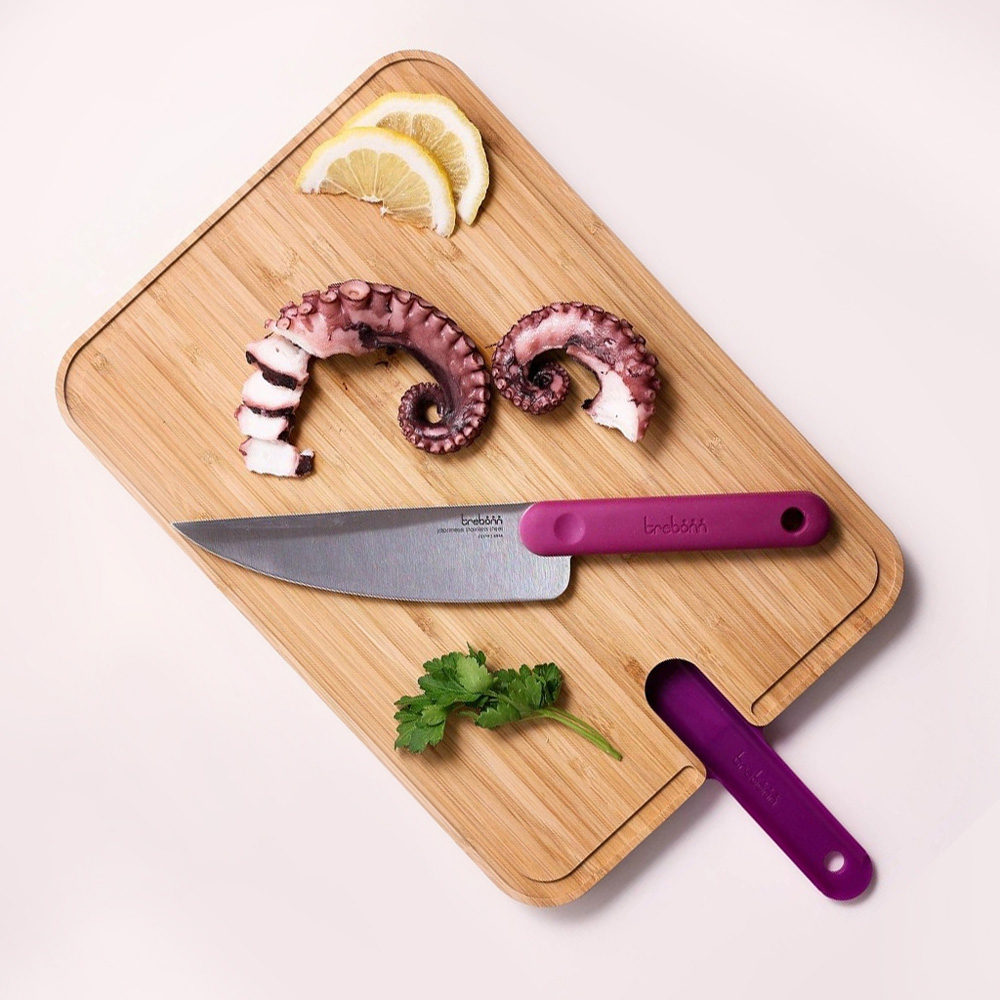 trebonn Artù便攜型刀具砧板收納組/ 主廚刀18cm