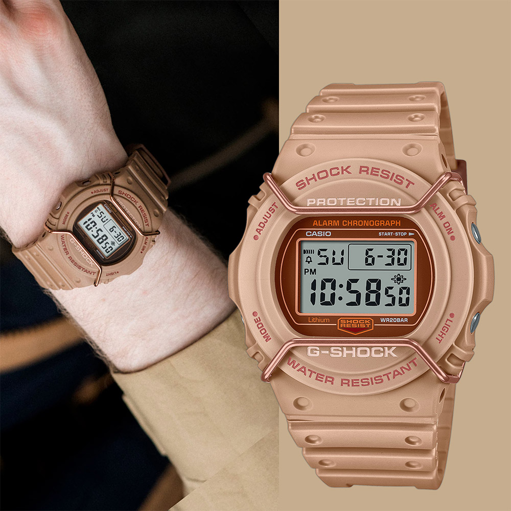CASIO 卡西歐G-SHOCK 大地色系啞光金屬電子錶DW-5700PT-5 | 誠品線上