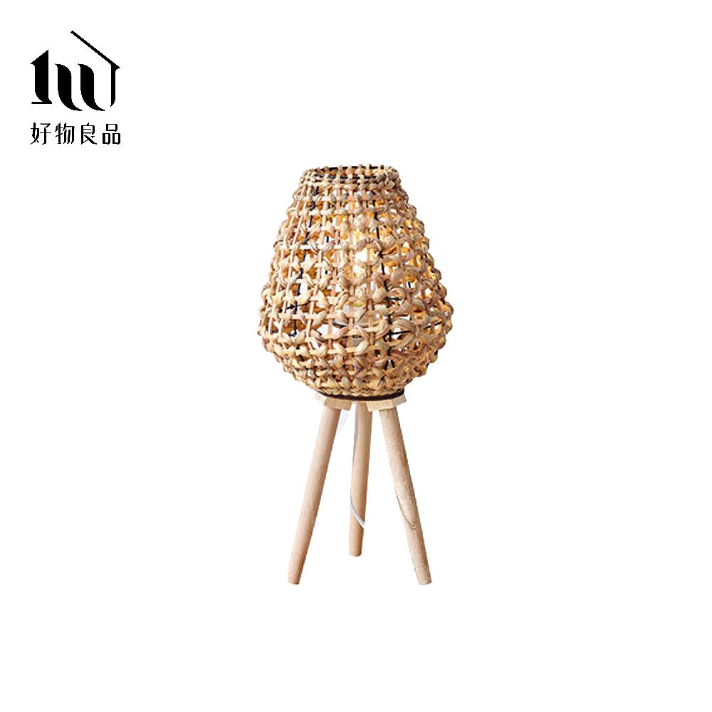 【好物良品】小款_峇里海島手工草編編織三腳高架落地式裝飾燈