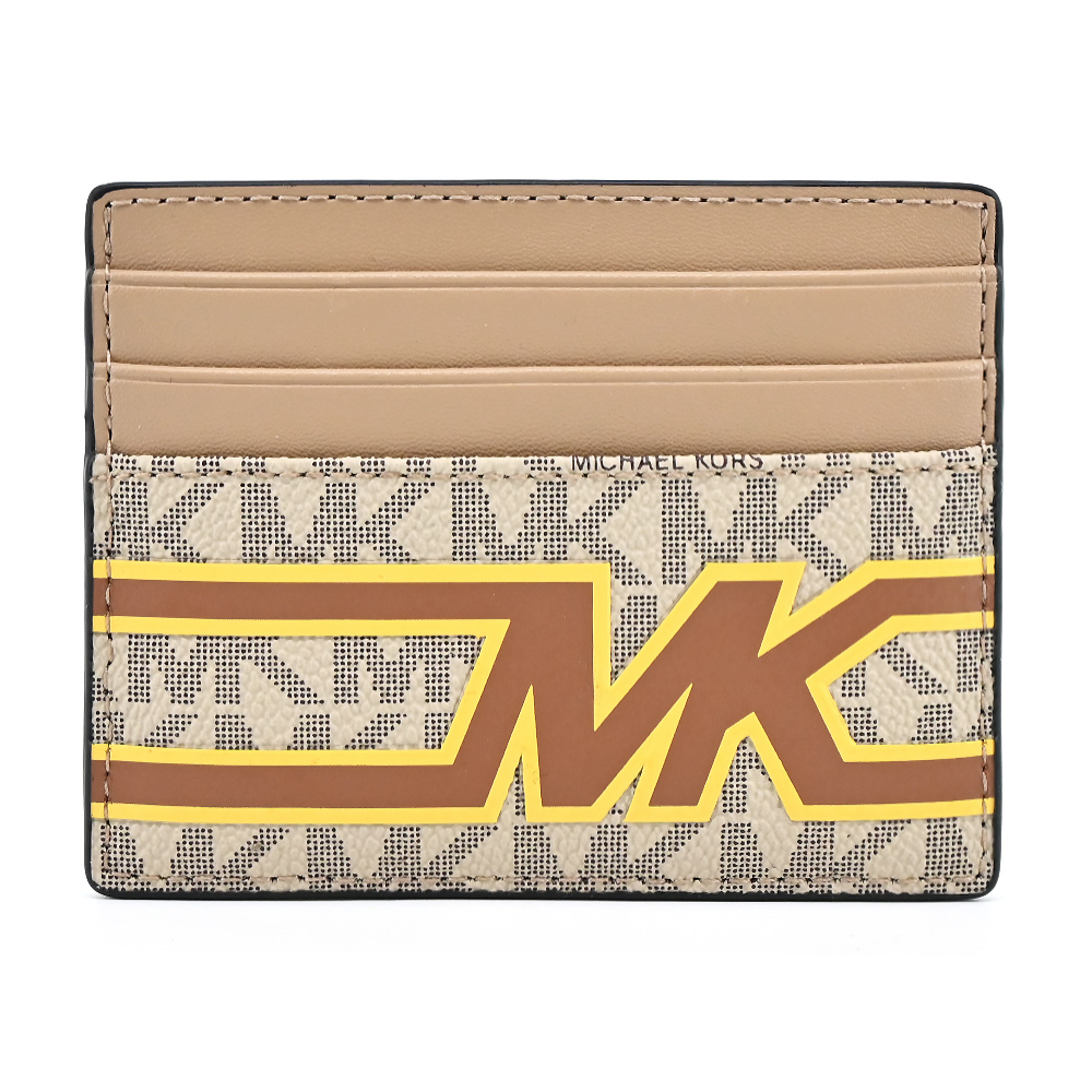 MICHAEL KORS COOPER滿版印花卡片/名片夾-多色選/平行輸入/ 奶茶