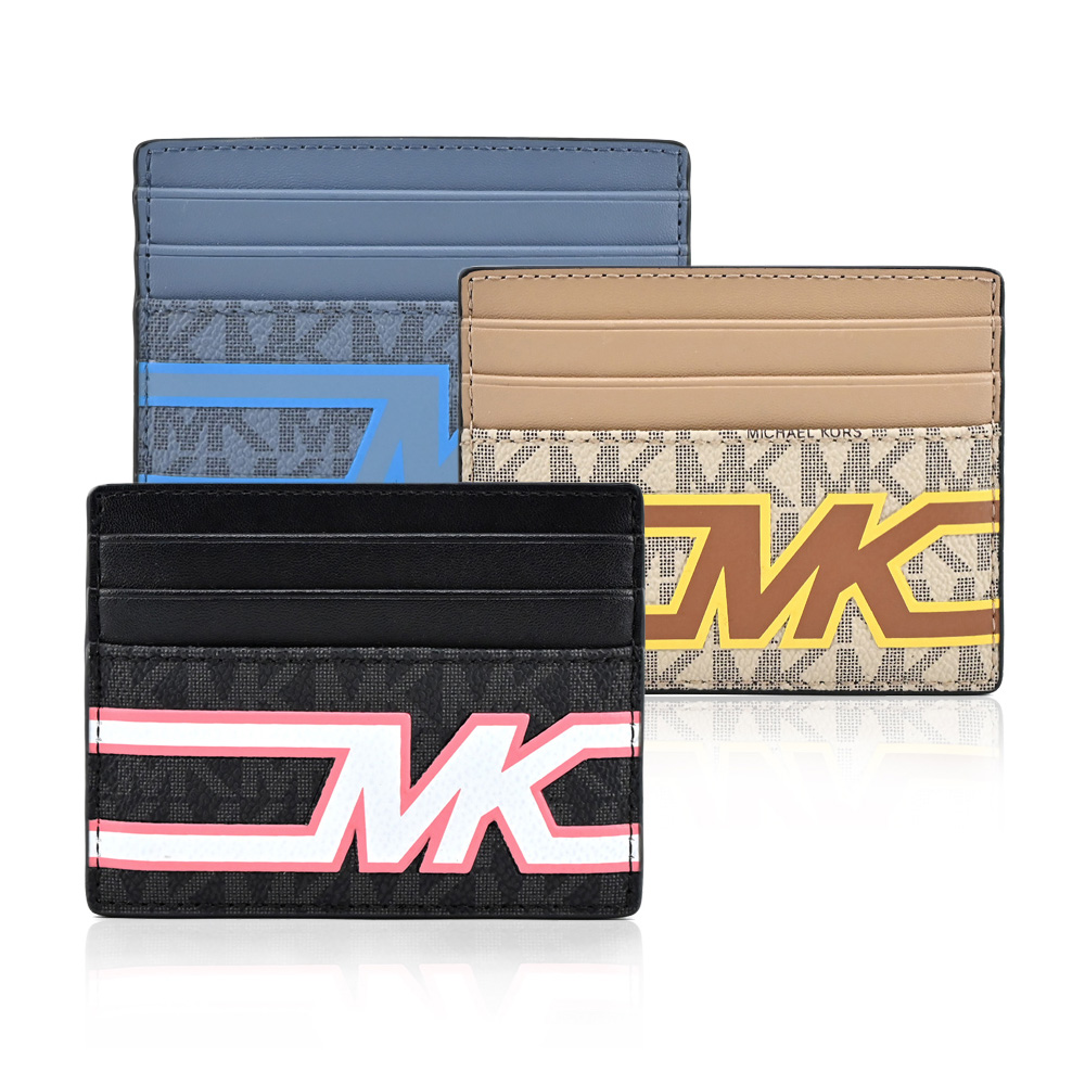 MICHAEL KORS COOPER滿版印花卡片/名片夾-多色選/平行輸入/ 黑