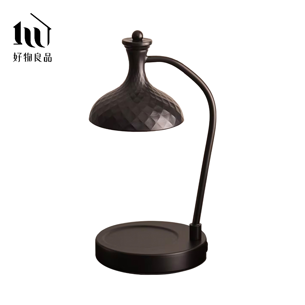 【好物良品】英式輕奢吊鐘木質香薰融蠟燈(附贈燈泡)/ 英式古典黑