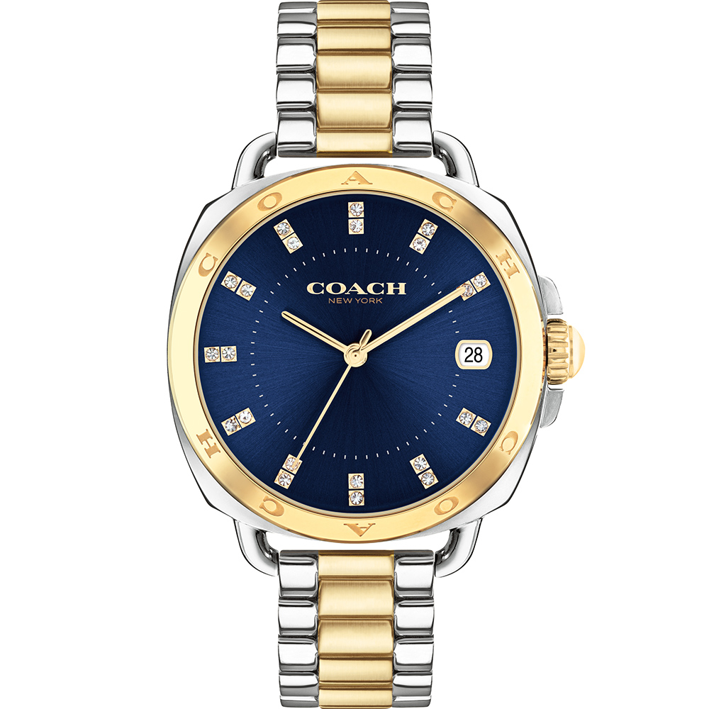 COACH Logo錶圈晶鑽女錶-34mm CO14504160