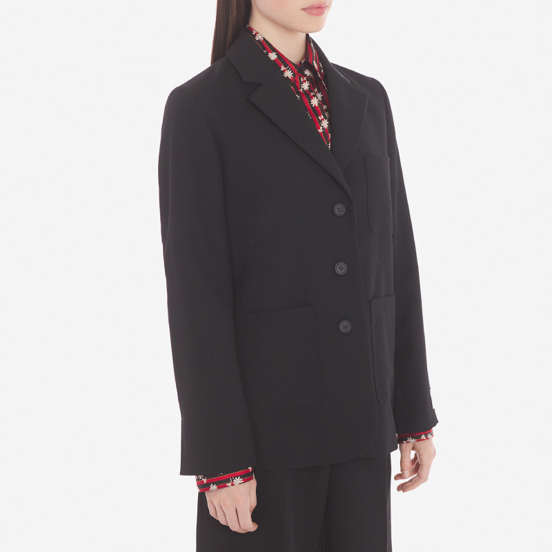 MAISON KITSUNÉ 黑白長袖西裝外套/女裝/ 38