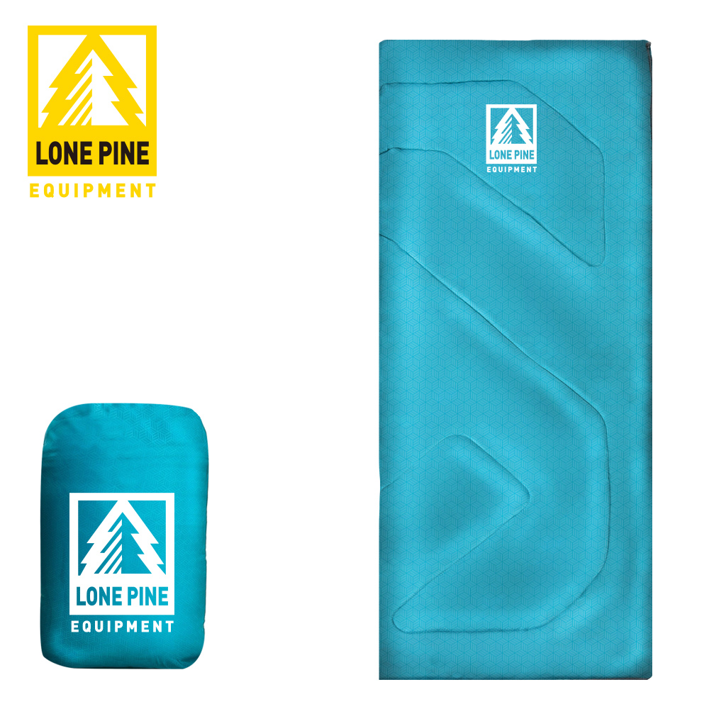 【澳洲LONEPINE】絕美押花限定 可機洗全開式保暖睡袋 防水極地PRO款/睡袋/冬季/保暖/露營/ 藍綠色
