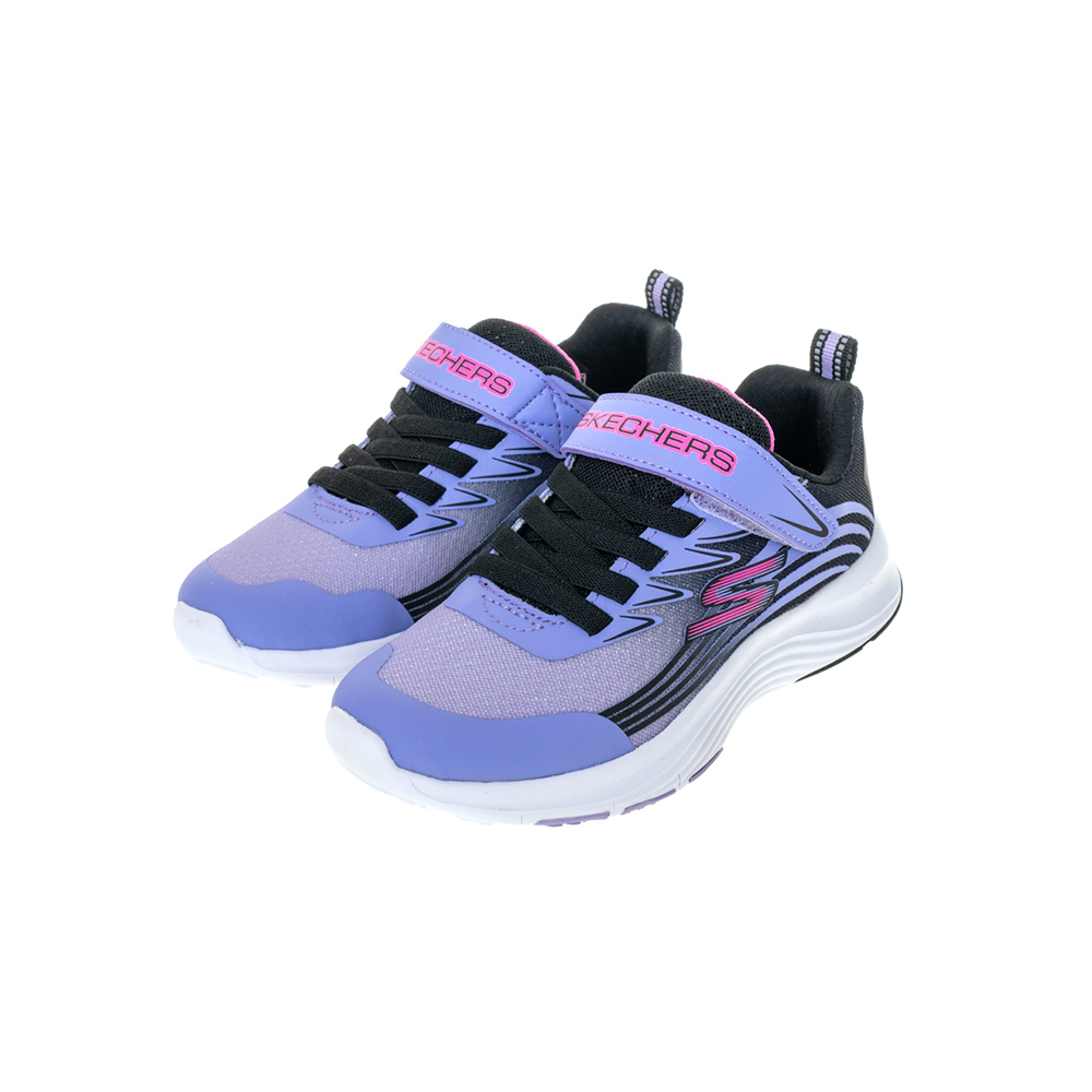 【SKECHERS】RAZOR GRIP 休閒鞋/藍紫/女童鞋 - 302335LPRBK/ US19C/19CM
