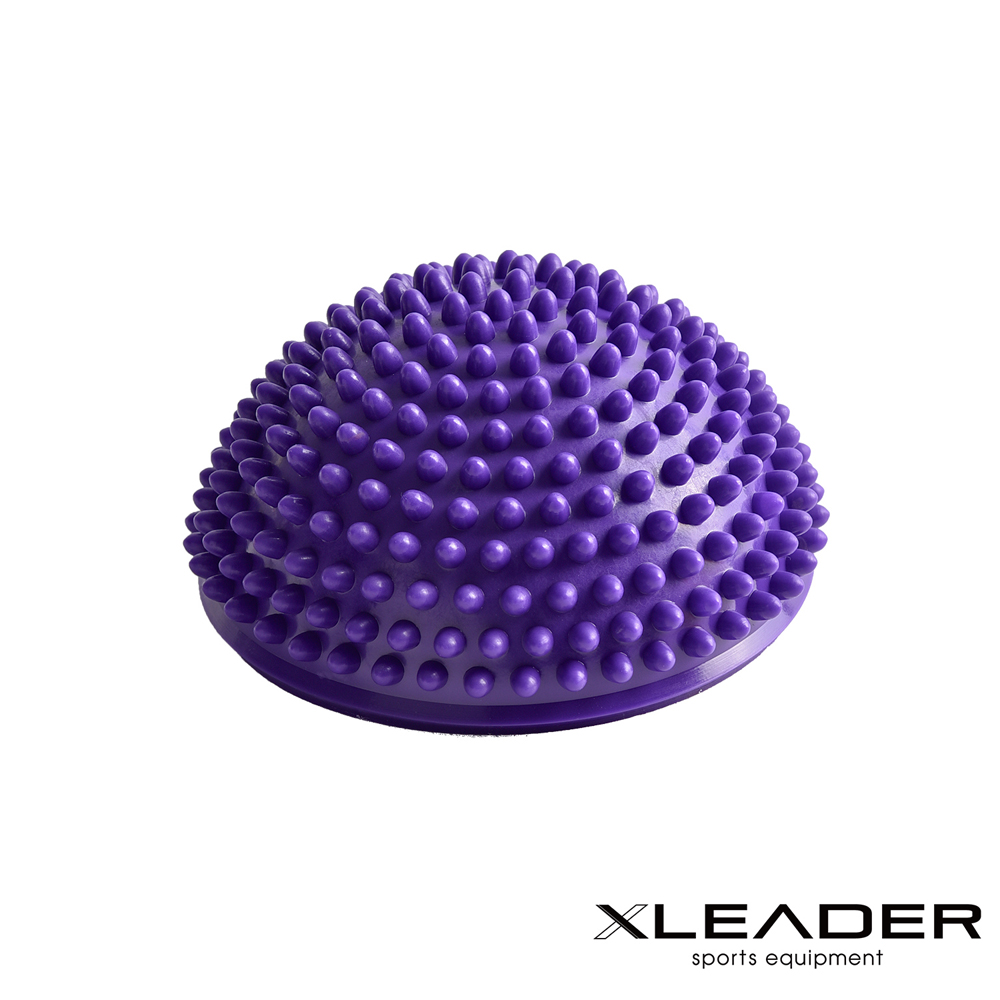 【Leader X】小型波速球/瑜珈球/小地雷足底按摩/半圓球/平衡球(三色任選)/ 紫色