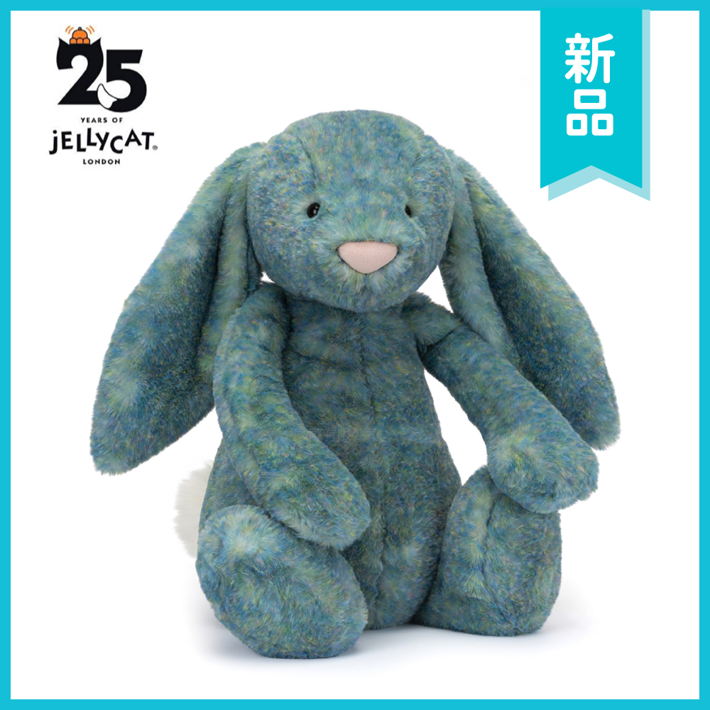 色彩堆疊華麗兔兔★Jellycat奢華致臻安撫兔/ Azure慶典藍玫瑰/ 51cm