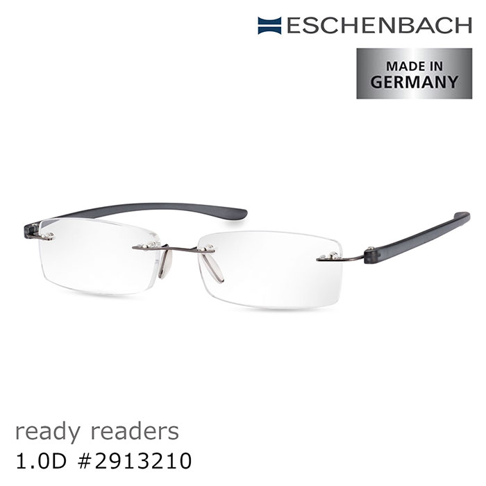 【德國 Eschenbach 宜視寶】ready readers 德國單光老花眼鏡/ 紳士灰/ 100度