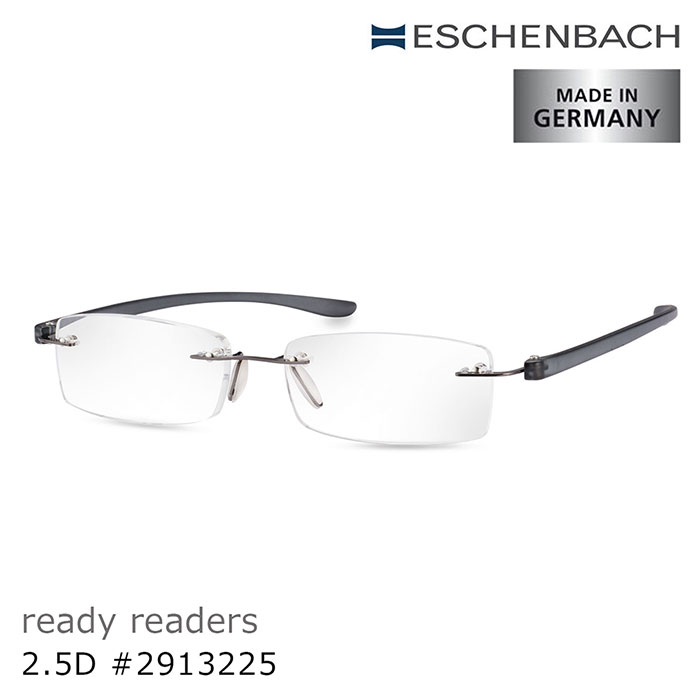 【德國 Eschenbach 宜視寶】ready readers 德國單光老花眼鏡/ 紳士灰/ 250度