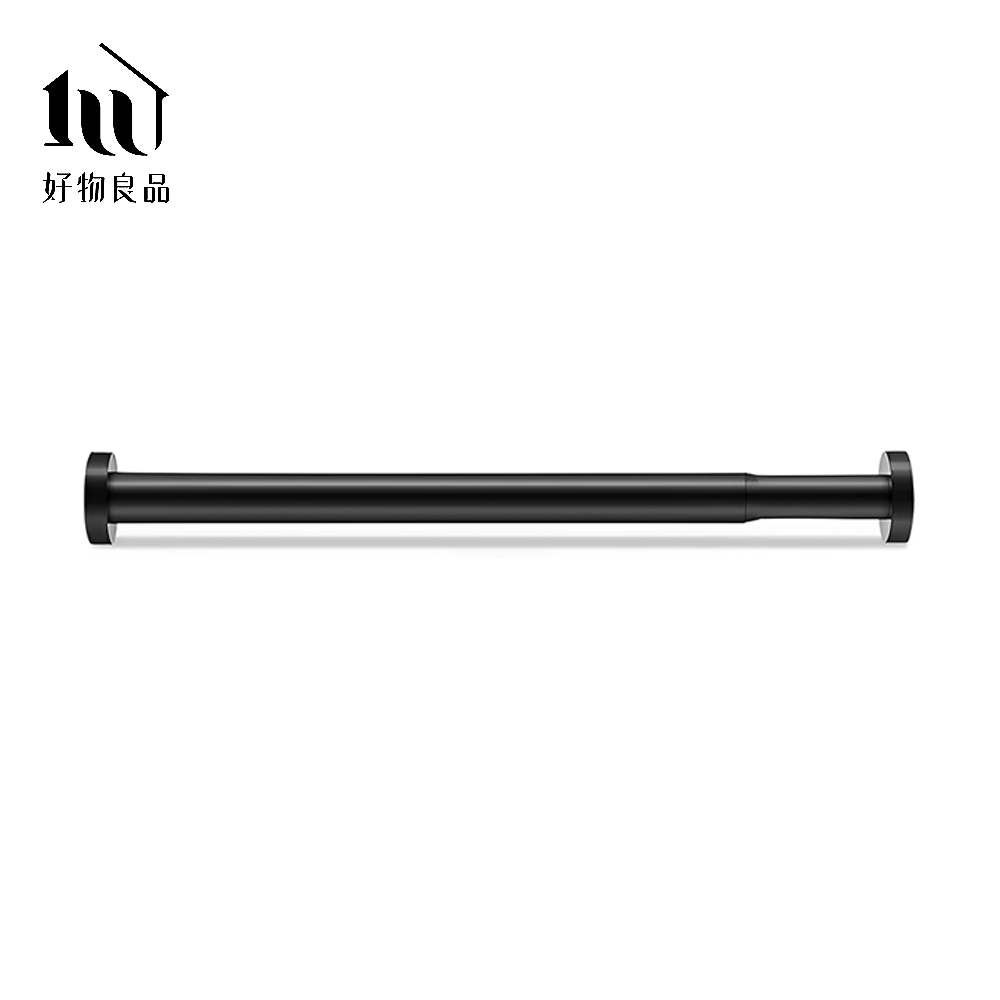 【好物良品】77-120cm_浴簾五金吊桿/ 黑色