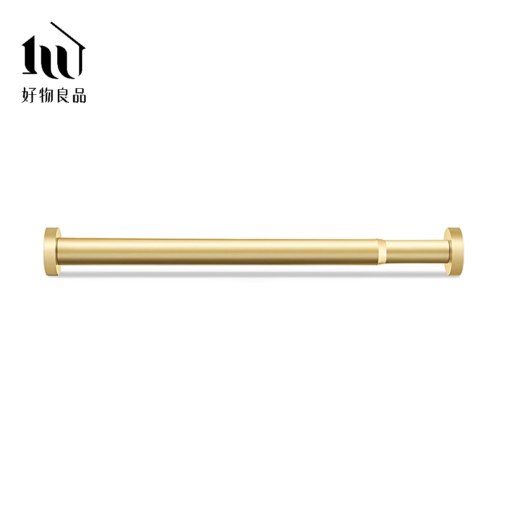 【好物良品】77-120cm_浴簾五金吊桿/ 金色