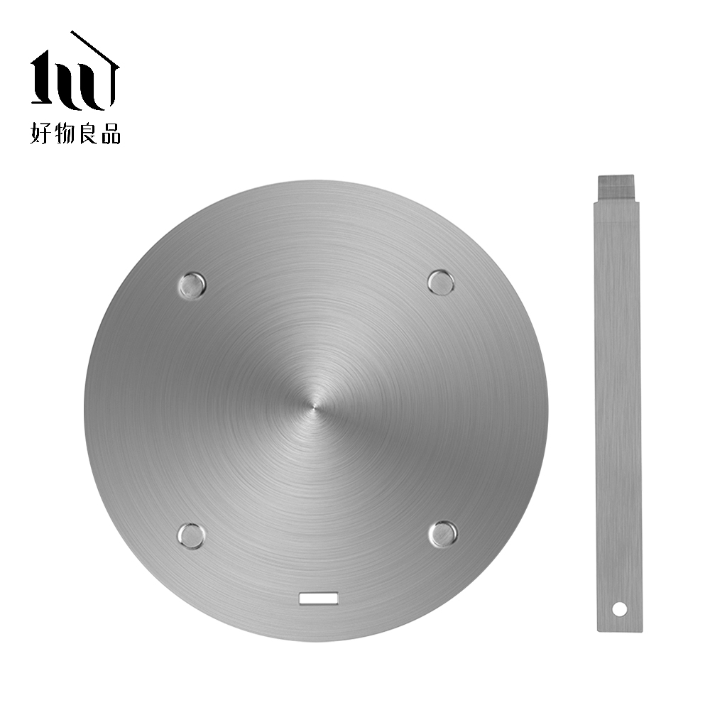【好物良品】28cm_食品級430不銹鋼多功能解凍加熱導熱板/ 不鏽鋼原色 / 28cm