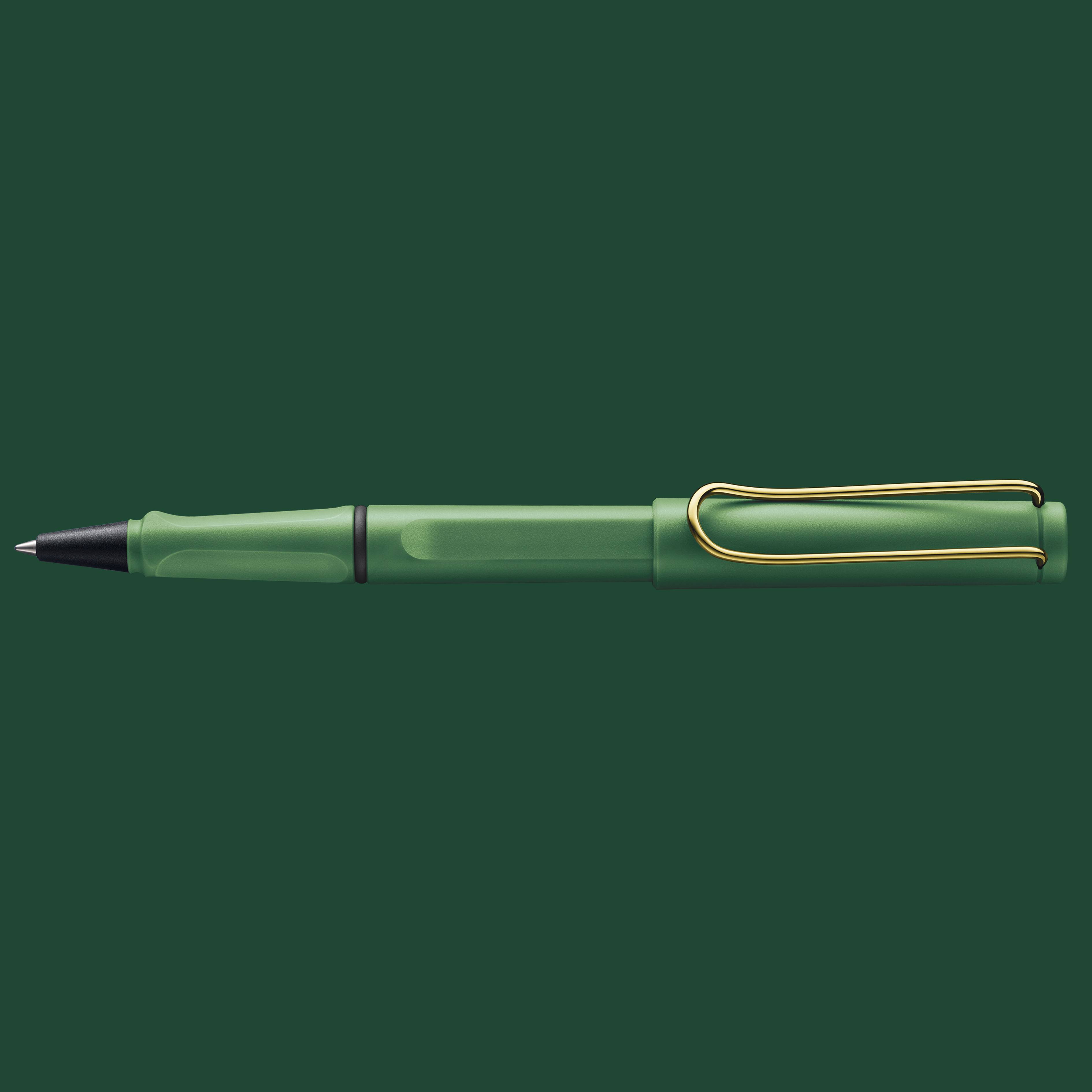 LAMY Safari狩獵者鋼珠筆/ 2024獨家限量/ 復古綠金夾