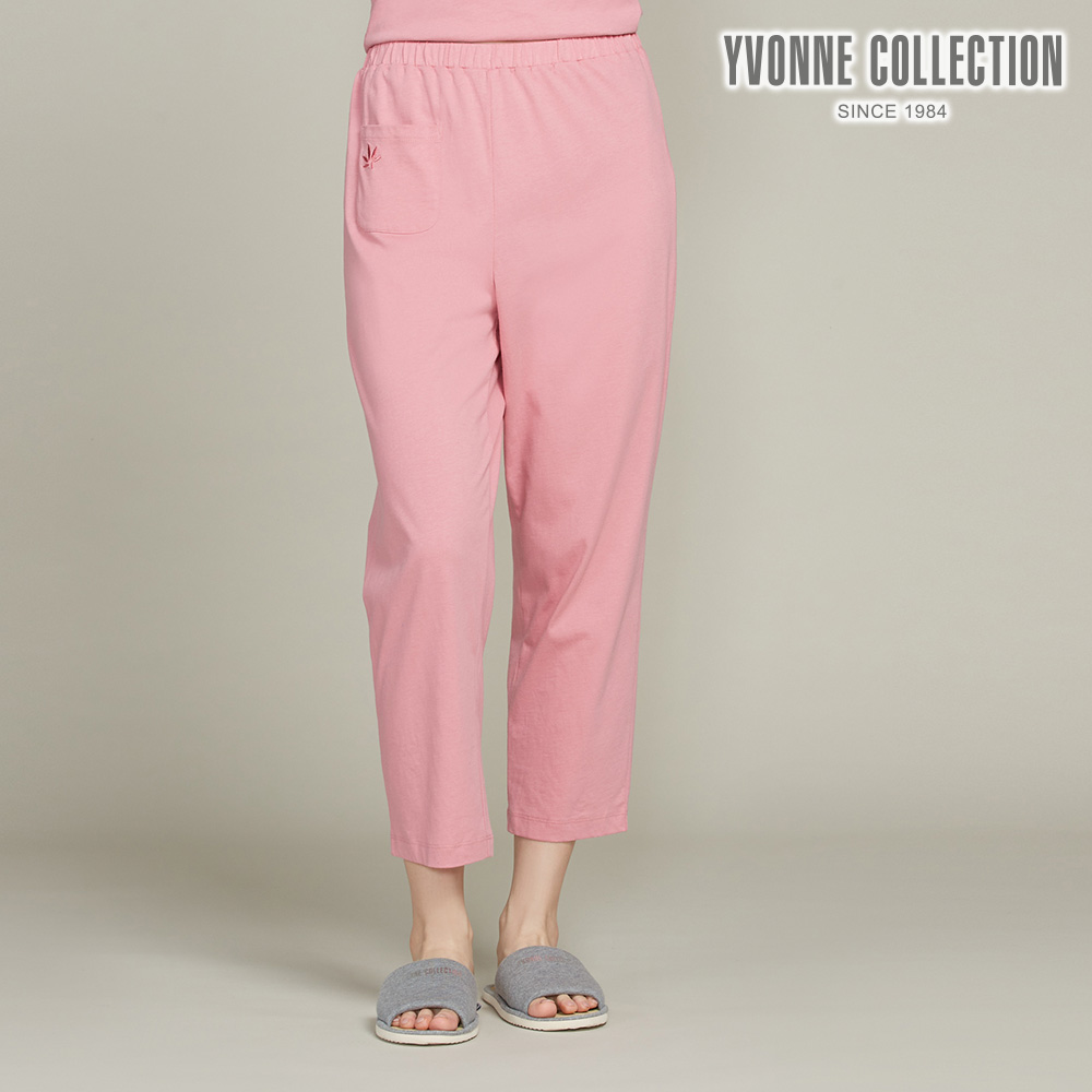 YVONNE COLLECTION CBD舒眠口袋長褲-莓粉M