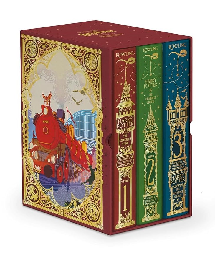 Harry Potter Books 1-3 Boxed Set (MinaLima Ed./3冊合售)