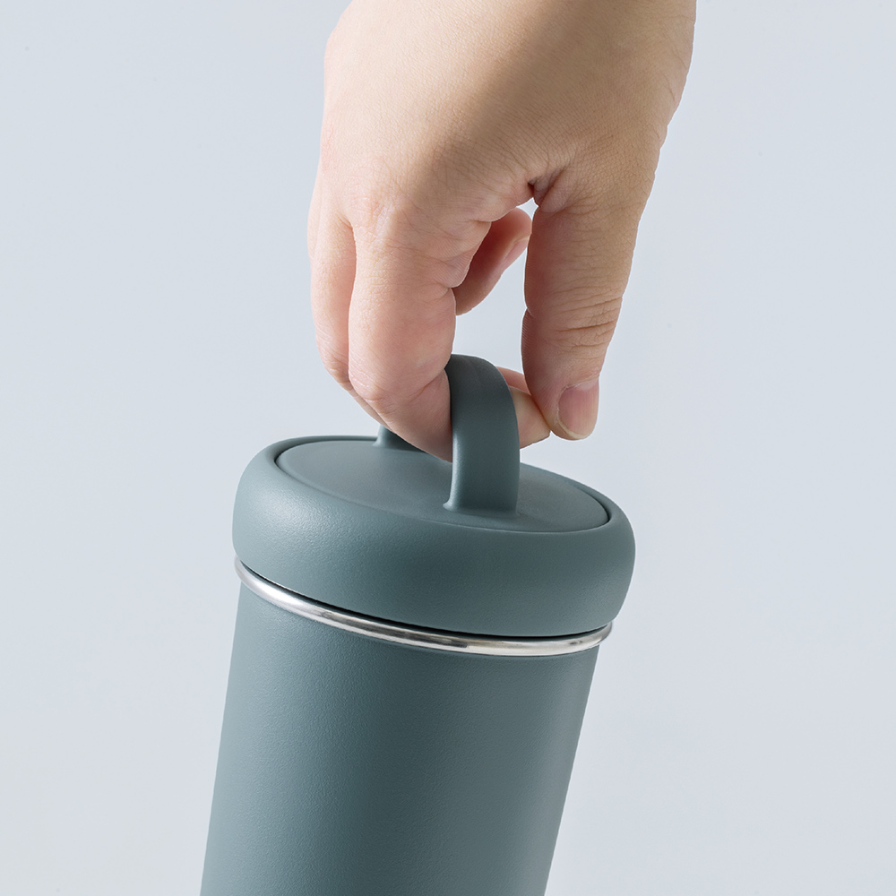 【日本孔雀Peacock】316不鏽鋼 手提式City城市 咖啡杯 保冷保溫杯300ML(上蓋可拆洗)/ 藍