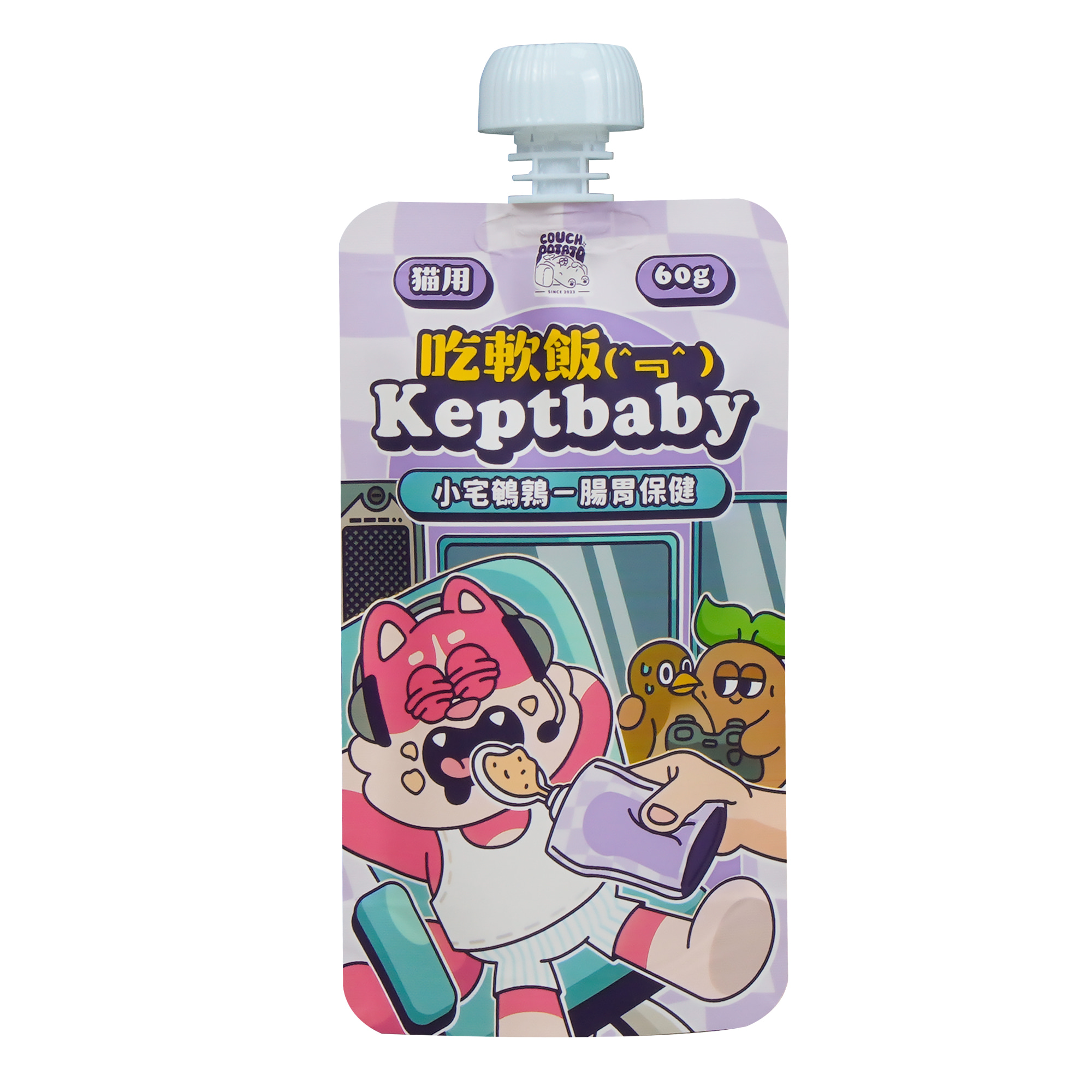 【COUCH POTATO 沙發馬鈴薯】Keptbaby吃軟飯貓咪主食軟包-小宅鵪鶉