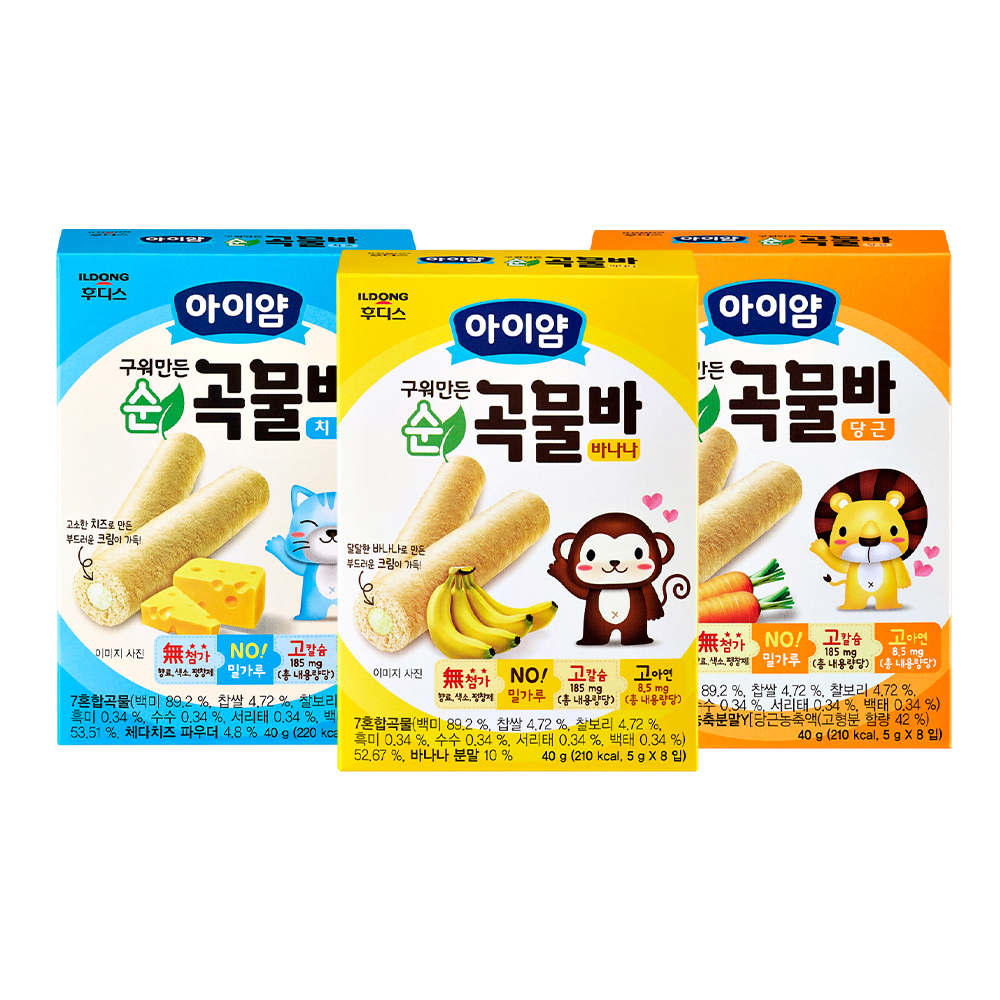 韓國ILDONG FOODIS日東 穀物小捲心-起司 2入組