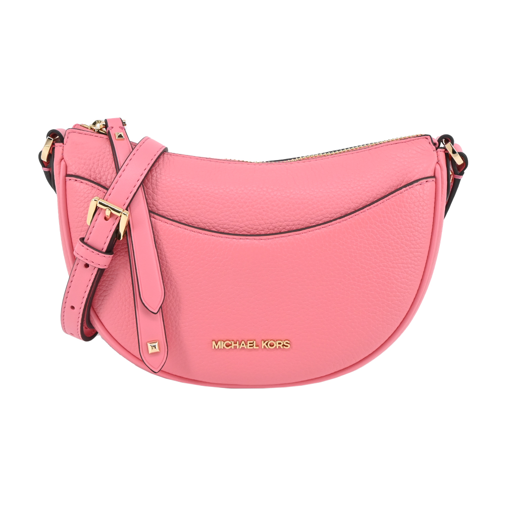 MICHAEL KORS DOVER 滿版PVC半月斜背包-小/多色選/平行輸入/ 粉