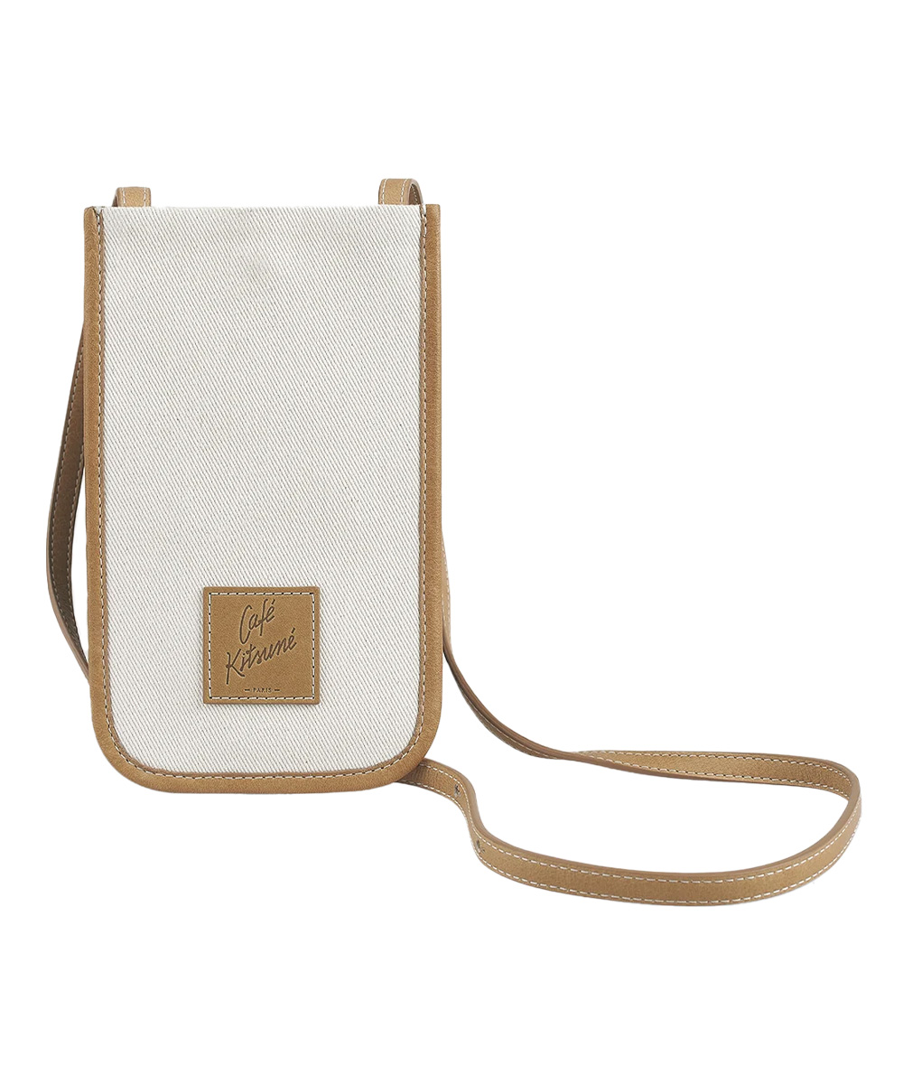 CAFÉ KITSUNÉ 米色手機包