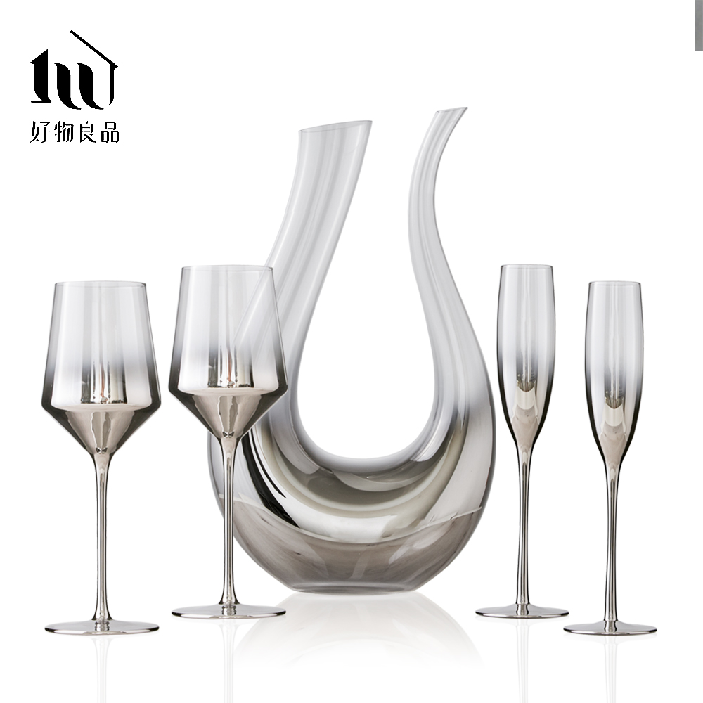 【好物良品】電鍍玻璃漸變紅酒杯二入組