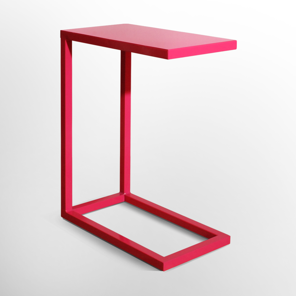 【C'est Chic】哥本哈根C型桌(台灣製造)-櫻桃紅 筆電桌 邊桌 沙發邊桌 床邊桌