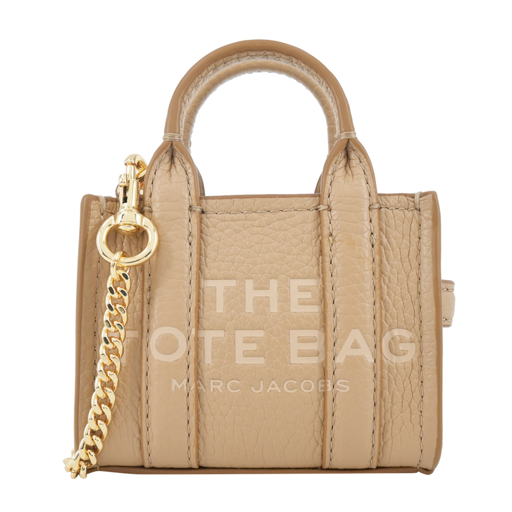 MARC JACOBS THE NANO牛皮托特包吊飾/鑰匙圈/多色選/平行輸入/ 駝