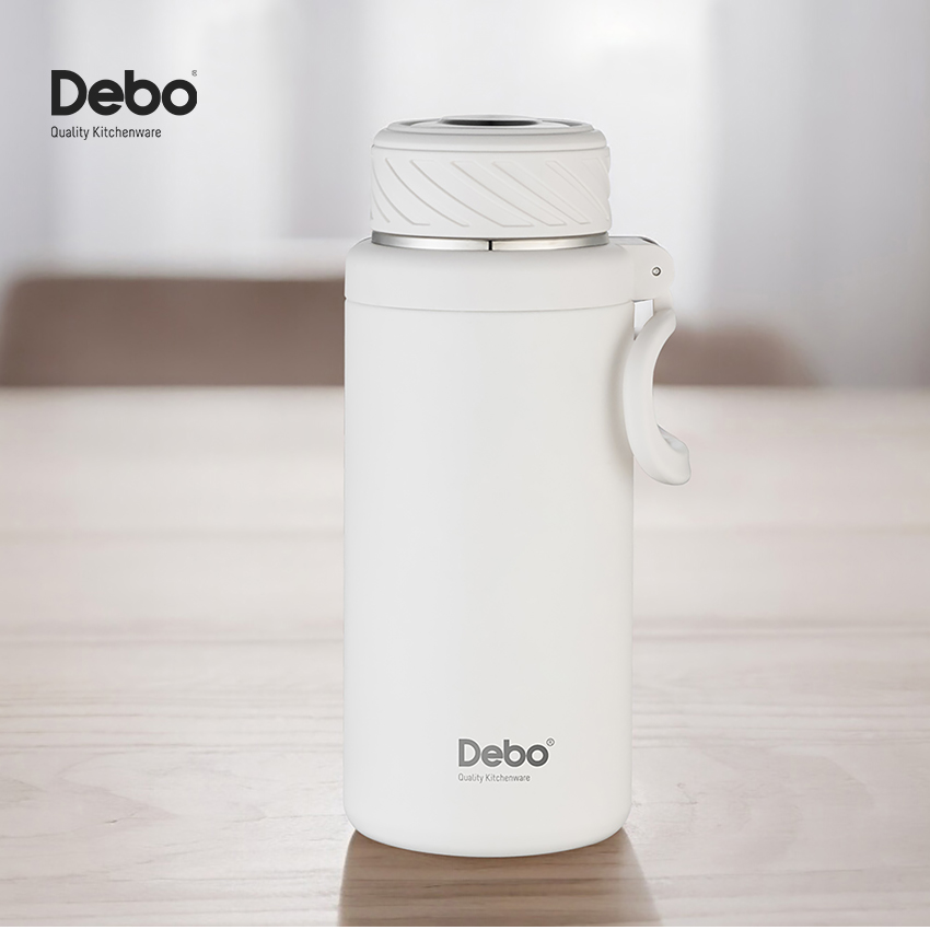 德鉑Debo︱手提濾網真空保溫壼1.2L 白色 316不鏽鋼