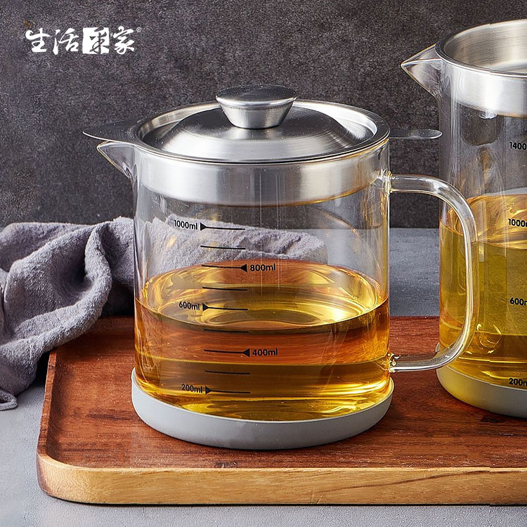 生活采家︱高硼硅耐熱玻璃濾油壼1000ml