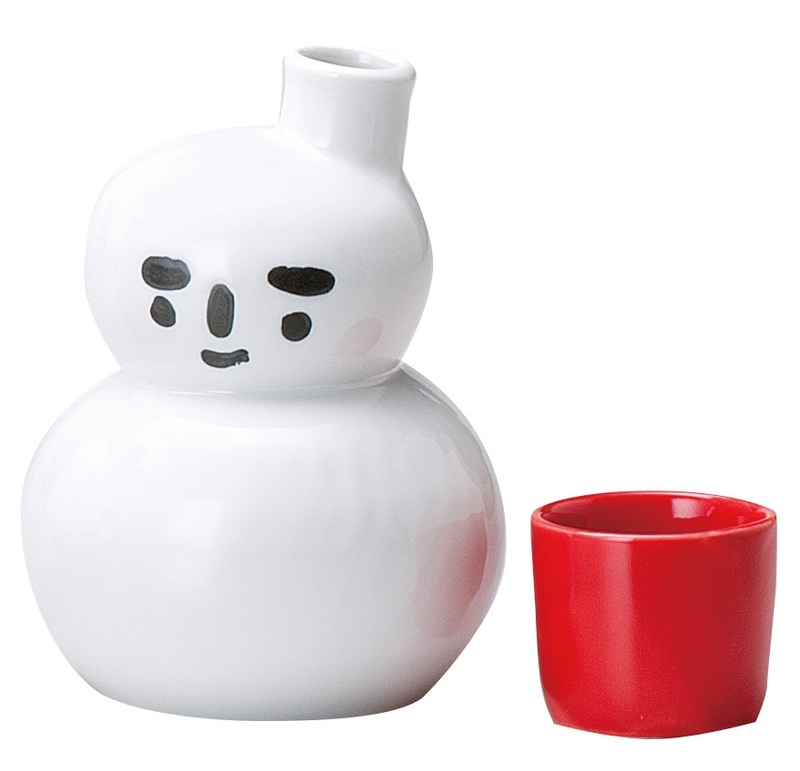 日本 KAKUNI Snowman 清酒杯瓶組/ Red Cup