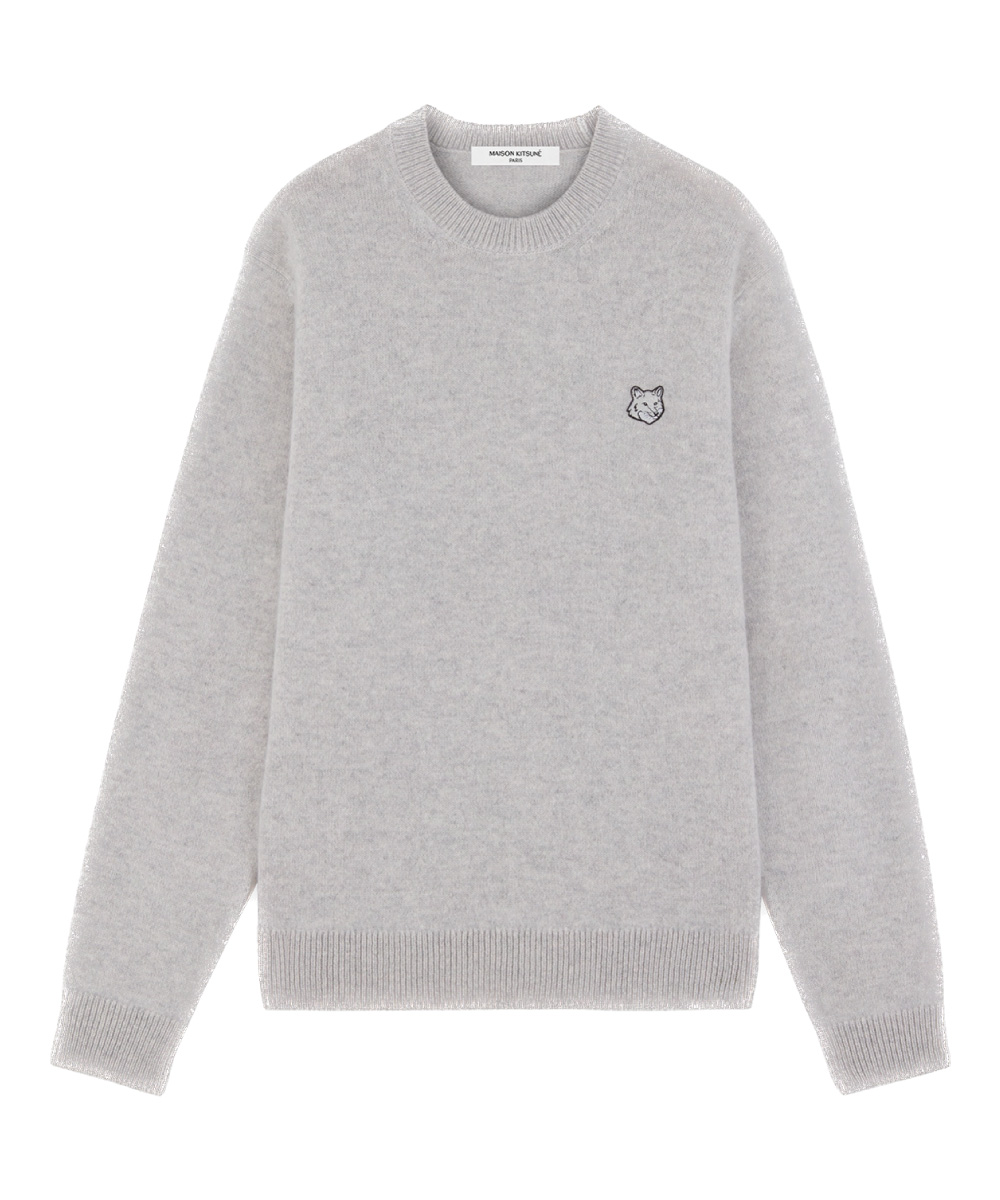 MAISON KITSUNÉ 北方雨滴灰變化狐狸頭經典毛衣_男/中性/ XL