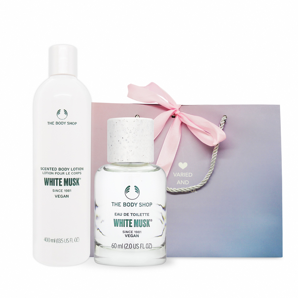 THE BODY SHOP 白麝香女神香氛組[潤膚乳+淡香水]-平行輸入