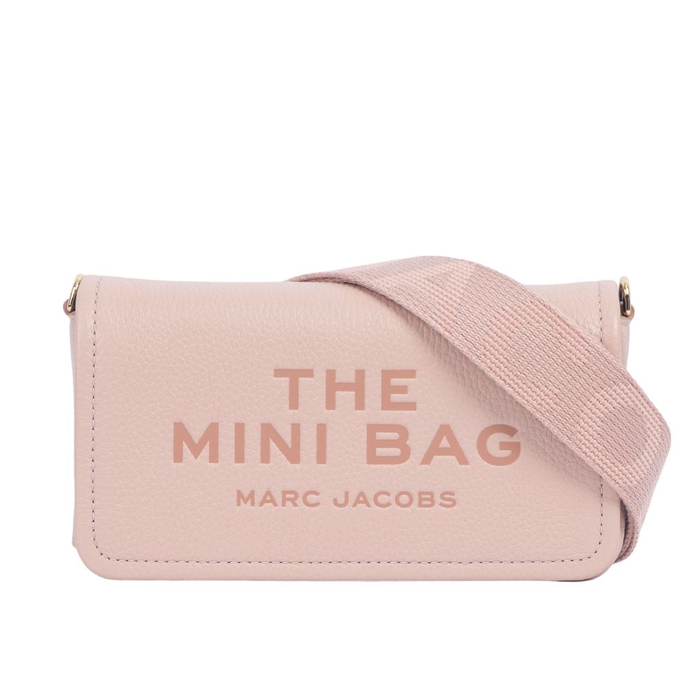 【MARC JACOBS】粒面皮革迷你斜背包WOC/手拿包(玫瑰粉)/平行輸入