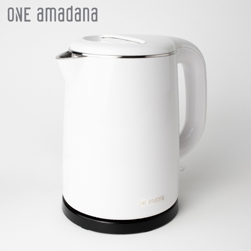 【ONE amadana】雙層隔熱快煮壺 STKE-0204 熱水壺 電水壺 304不鏽鋼 12公分大口徑大容量