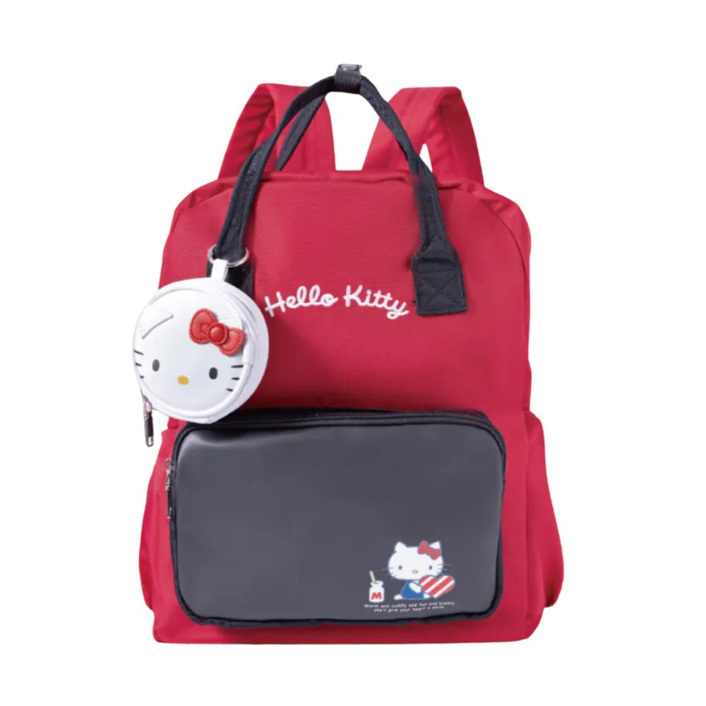 三麗鷗Sanrio顏值輕便休閒書包附贈零錢包/ HELLO KITTY凱蒂貓