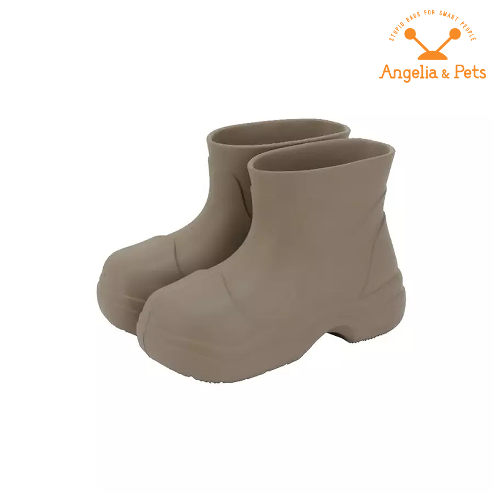 【Angelia & Pets】防水靴 雨靴 女鞋/ 淺卡其  / US6(23.5-24CM)