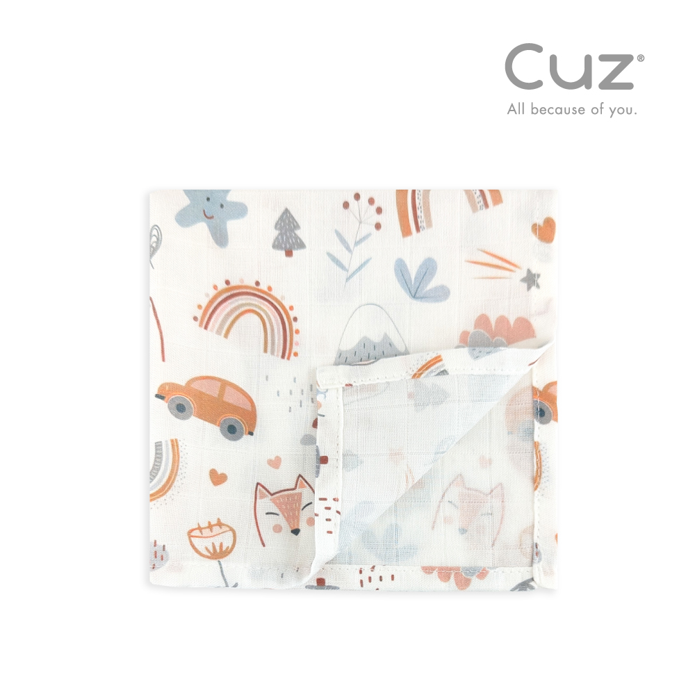 Cuz 竹纖維紗布巾/ 逛逛彩虹橋(30x30cm)