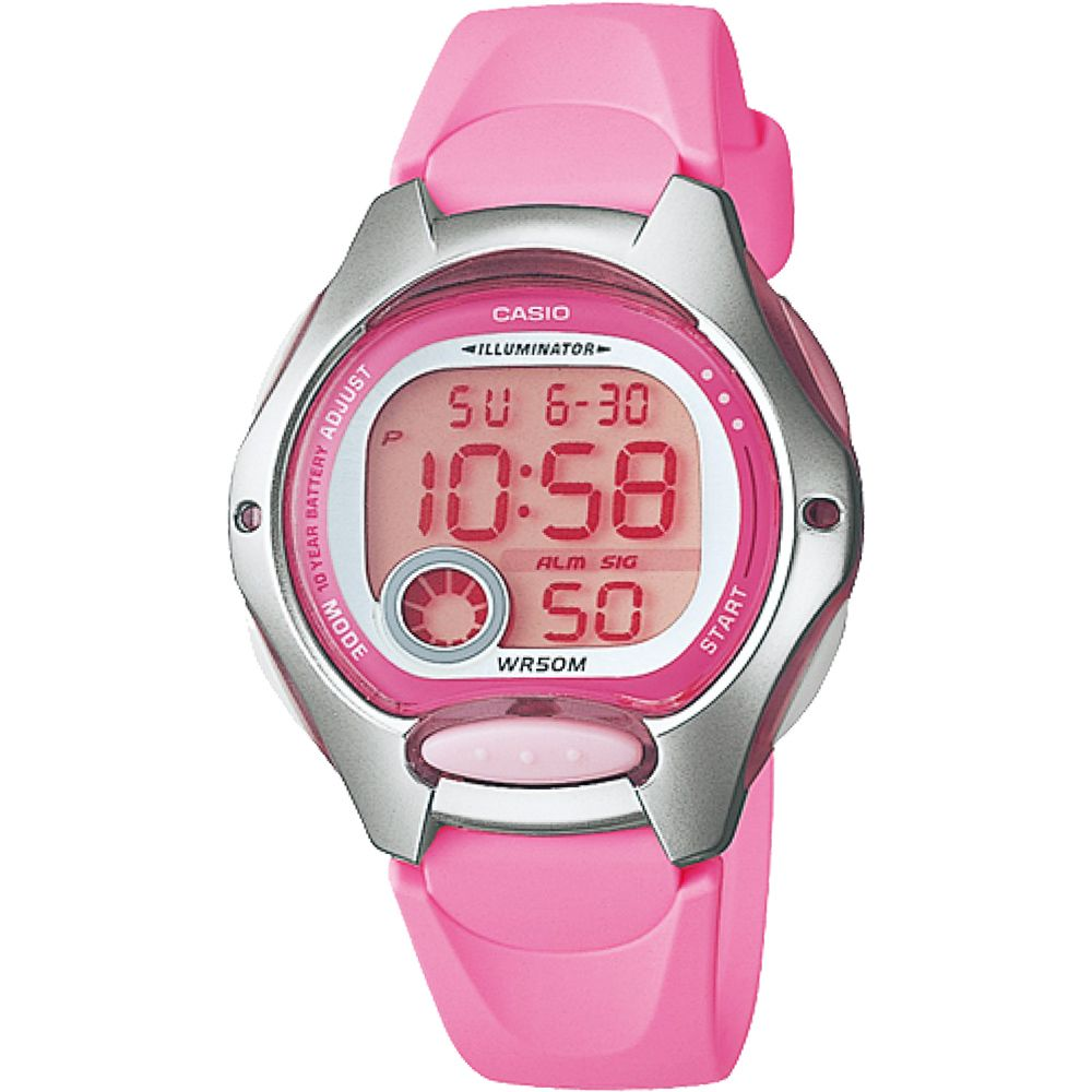 CASIO 卡西歐 10年電力時尚電子錶-粉紅 LW-200-4BVDF