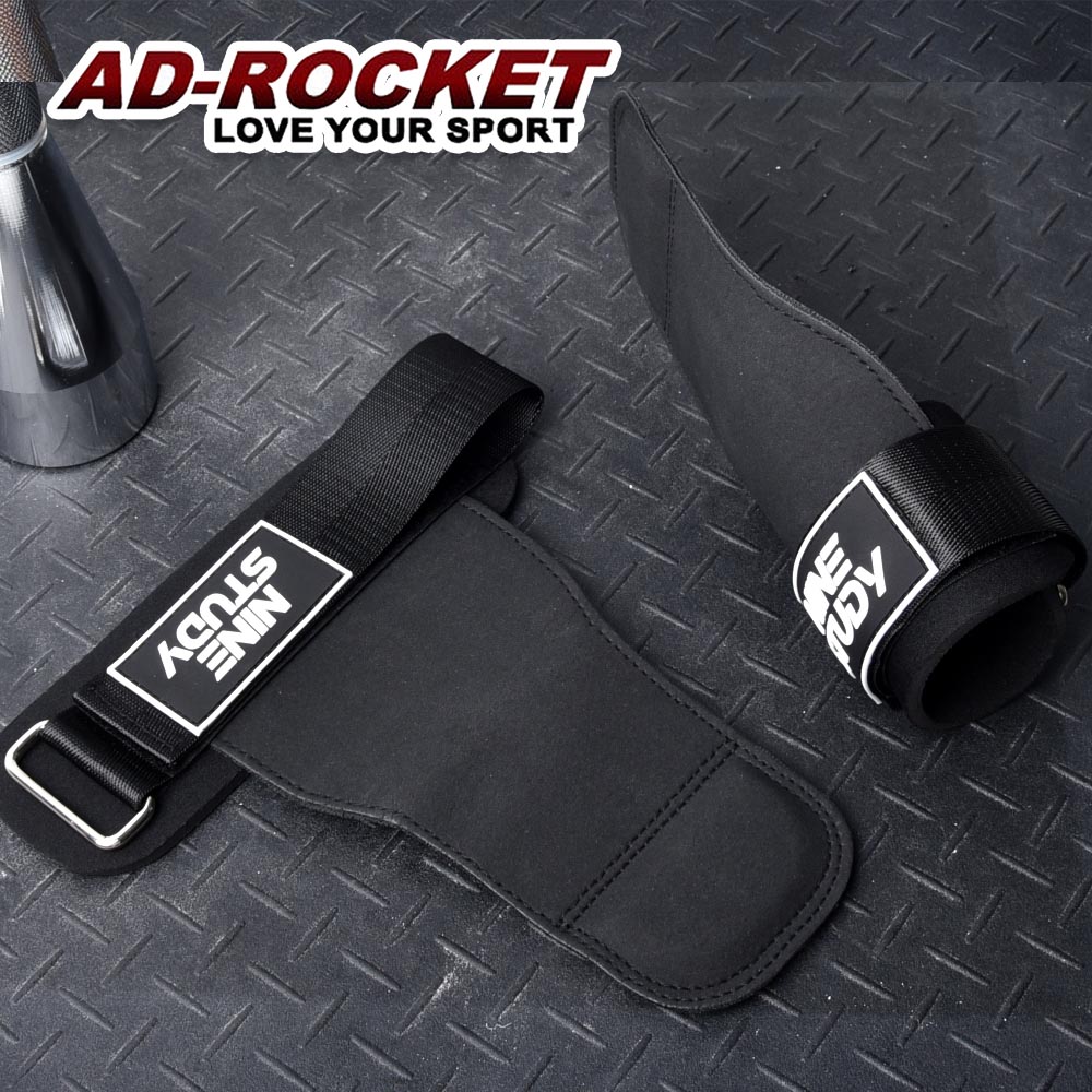 【AD-ROCKET】頂級超細纖維防滑重訓拉力帶/助力帶/引體向上輔助帶/護掌(兩色)/ 黑色