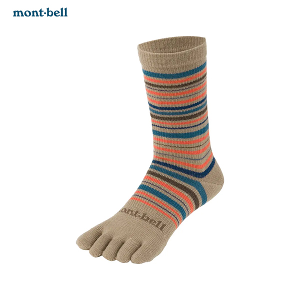 日本【Montbell】MW TRAVEL 5TOE SOCKS 五指襪 防臭 保暖 吸濕排汗 卡其 M | 誠品線上