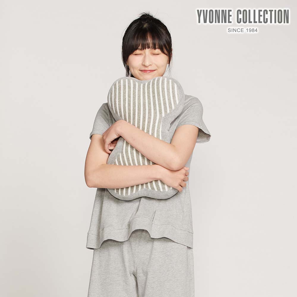 YVONNE COLLECTION條紋小骨頭抱枕-迷霧灰