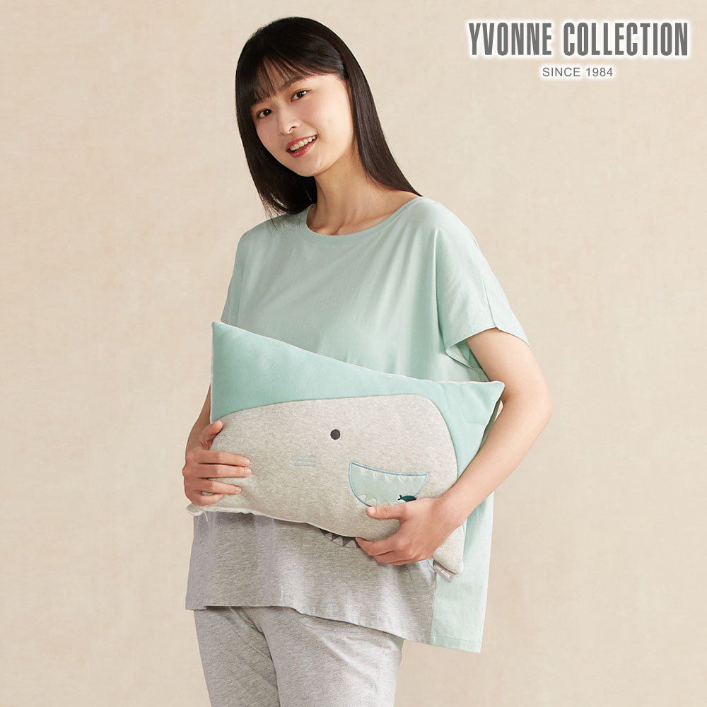 YVONNE COLLECTION鯊魚方形抱枕(30x45公分)-薄荷綠