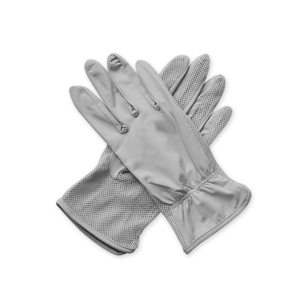 【ONEDER旺達棉品】冰絲掀蓋網眼手套-05/ 灰-2